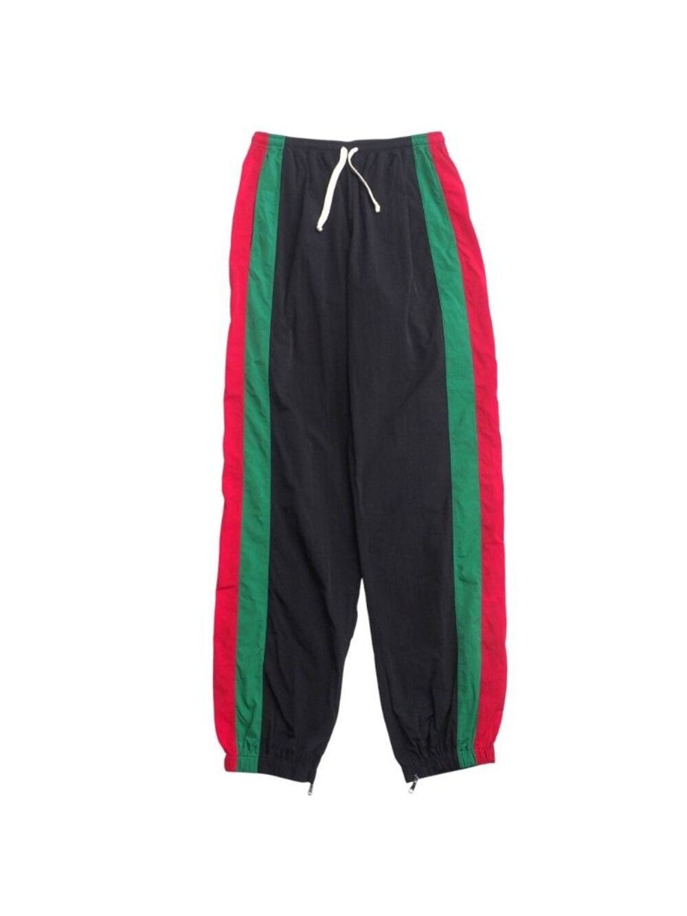 Gucci Oversize Nylon Track Pants S Side Line Web GG Logo Patch